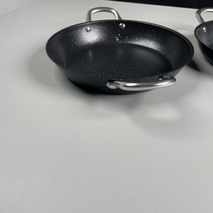 29.5cm çift saplı yapışmaz düzleştirici Pan Stir-Fry Wok dayanıklı mutfak kızartma tavası indüksiyon ve gaz ocaklar için - Product Image 6