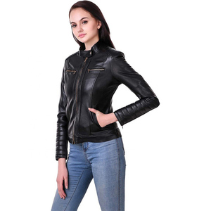 New Best 2026 Winter Women Retro Loose Fit Breathable Fashion Leather <b>Jacket</b> with Zipper <b>Motorcycle</b> Wear - Product Image 4