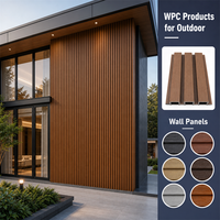 Revêtement mural en panneaux WPC ASA co-extrudés, imitation bois grainé profond, imperméable, pour projets commerciaux, façade de villa extérieure