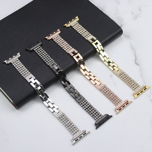 <span class=keywords><strong>Cinturino</strong></span> di Lusso in Acciaio Inossidabile per Smartwatch, Brillante con Strass, Elegante per Donne, Compatibile con <span class=keywords><strong>Apple</strong></span> <span class=keywords><strong>Watch</strong></span> 41mm 45mm - Product Image 2