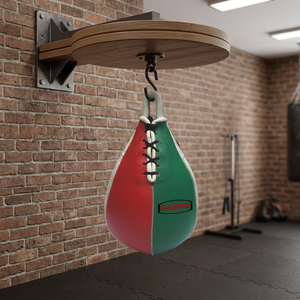 Superbe Ballon de Vitesse de Boxe en Cuir Personnalisé de Haute Qualité Rouge Vert à Lacets, Sac de Frappe Durable pour Entraînement Adulte à Prix Abordable - Product Image 3