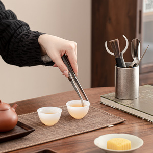 Titanium Wood <b>Tea</b> <b>Set</b> Six Gentlemen Cylinder Durable Kung Fu <b>Tea</b> Accessories - Product Image 3