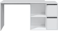 Duehome Artik Blanc Finition Multiposition Studio Spacio Modèle Réversible 120 cm Longueur X 77 cm Largeur Bureau Ordinateur