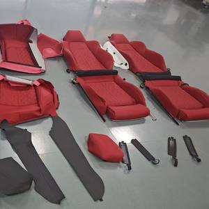 Fundas de Asiento Delanteras de Cuero de Lujo Impermeables para Auris, Avensis, Land Cruiser 100, C-HR, Transpirables para Todas las Estaciones, Juego Completo - Product Image 3