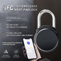 Cadenas intelligent sans batterie NFC, étanche IPX5, système de gestion des enregistrements IP55, application de fonctionnement, autorisation à distance