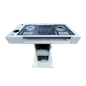 Torre de Control y Podio para DJ en Negro, Blanco, Rojo y Dorado, Soporte de Viaje de Zcase para <span class=keywords><strong>PIONEER</strong></span> <span class=keywords><strong>XDJ</strong></span>-<span class=keywords><strong>XZ</strong></span> DDJ-1000 RANE One con Estuche de Vuelo - Product Image 2