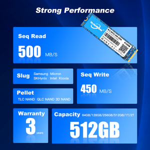 Unidad de Estado Sólido Interna M.2 SATA 2280, SSD SATA de 512 GB - Product Image 2