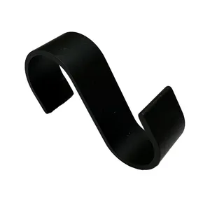 Aluminum Alloy S Shaped Black Hook For Kitchen And Bedroom Utensils, Hangers, Clothes