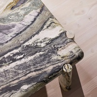 Comptoir en surface solide polie, taille personnalisée, table basse de luxe moderne en marbre et pierre naturelle pour salon et extérieur