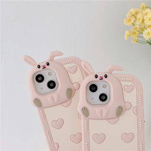 Custodia per cellulare in silicone carino cartone animato Kawaii animale antiurto personalizzato per <span class=keywords><strong>iPhone</strong></span> 14 Plus 14 13 12 <span class=keywords><strong>11</strong></span> Pro Max <span class=keywords><strong>Cover</strong></span> - Product Image 2
