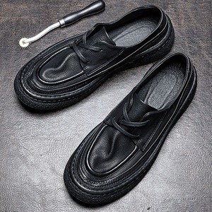 Chaussures décontractées pour hommes en cuir véritable respirant à semelle souple, style rétro fait main en cuir de vachette pleine fleur, chaussures basses pour l'été - Product Image 2