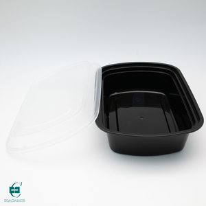 Conteneur de stockage alimentaire en plastique rectangulaire réutilisable avec couvercle à clipser sécurisé, sans BPA, empilable pour gagner de la place - Product Image 4