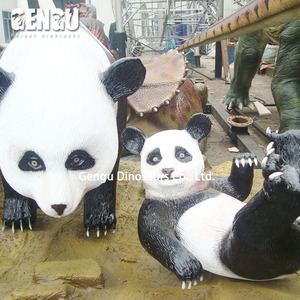 Cute Animal Model Metal <strong>Panda</strong> Statue for Outdoor Decoration for Shopping Mall &amp; Airport - Product Image 2