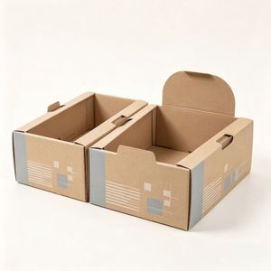 Kraft Paper Eco-Friendly Biodegradable Snack <b>Display</b> Stand Trapezoid Shape Recyclable Four Color Printing Die Cuts Self <b>Box</b> - Product Image 4