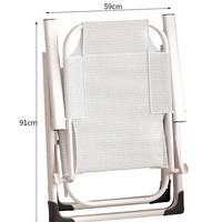 Chaise de plage pliable personnalisable Hangrui en maille, grand tube carré, inclinable et réglable, pour parc, camping, maison, bureau