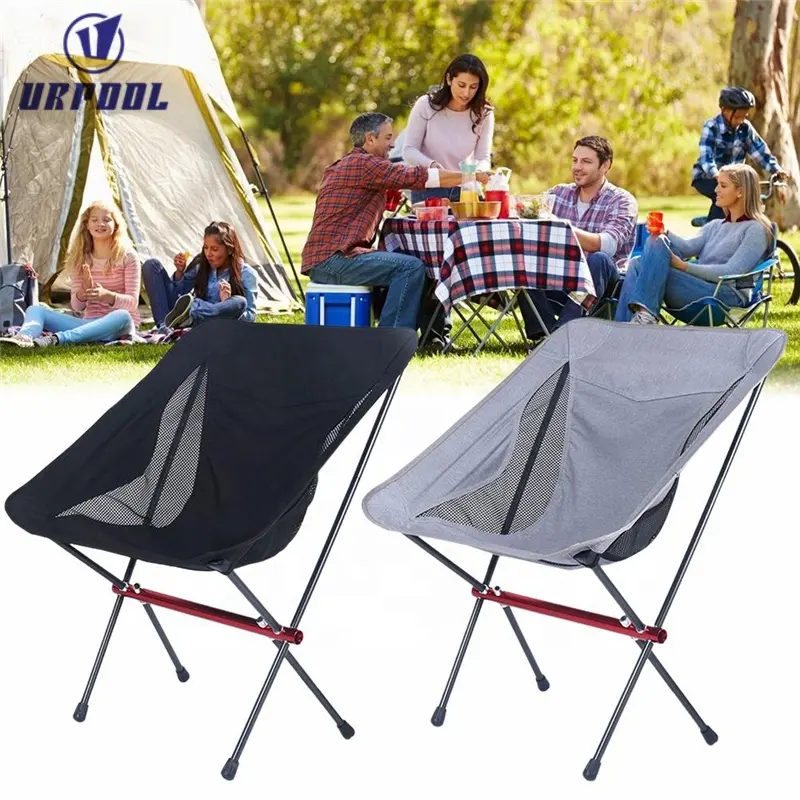 Sillas plegables ligeras y portátiles, silla de playa resistente, para acampar al aire libre, con bolsa de transporte