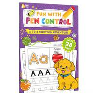 Cahier de composition pour enfants d'âge préscolaire, alphabet, couleurs, éducation, calligraphie et peinture, relié à la selle, imprimé numériquement