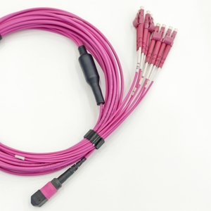 Câble de raccordement optique haute performance de qualité télécom OM4 LC multimode multicore 50/125, 3,0 mm LSZH MPO vers LC 8 fibres - Product Image 4