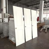 Portes intérieures pré-montées en bois blanc apprêté, à âme creuse, moulurées, pour chambre à coucher, 30x80'', 2 panneaux, norme américaine