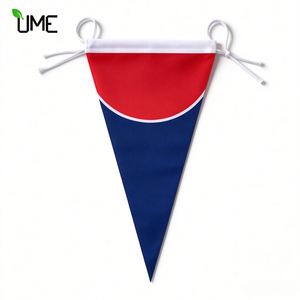Bandera Triangular de Impresión Digital con Logotipo Personalizado, Bandera de Poliéster con Cordón para Decoración de Fiestas, Eventos Deportivos Escolares y Festivales - Product Image 1