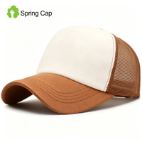 Gorra Trucker de 5 Paneles con Logotipo Personalizado, Malla de Espuma, Parche Bordado, Cierre a Presión, Perfil Alto para Hombre, Deporte al Aire Libre, Gorras