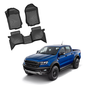 Tpe พรมปูพื้นรถด้านหน้าด้านหลัง,สำหรับ <span class=keywords><strong>Ford</strong></span> RANGER SUPER CREW ไดรฟ์มือซ้าย2015-2018วัสดุ TPE คุณภาพสูงแผ่นปูพื้นรถ - Product Image 1