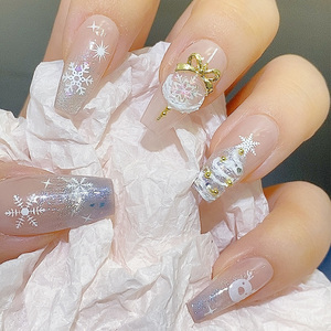TSZS meilleure vente noël flocon <span class=keywords><strong>de</strong></span> neige ongles autocollants bonhomme <span class=keywords><strong>de</strong></span> neige arbre <span class=keywords><strong>de</strong></span> noël cloche décoration <span class=keywords><strong>de</strong></span> noël pour les ongles - Product Image 2