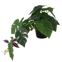 Senmasine Look Réaliste Artificielle Verdure Verte Faux Monstera Plantes Pour La Maison Bureau Table Intérieur Extérieur Suspendu Décoration