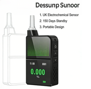 Airsense H3 Pro Brennstoffzellen-Alkoholtester 2000 Tests Speicherplatz 350mAh Lithium-Batterie Schnelles Aufladen Leichtgewicht Schwarz Flotte - Product Image 1