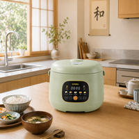 Mini cuiseur à riz électrique 1,5 L, petite capacité, écran LCD, 4 modes de cuisson, maintien au chaud automatique, cuve de qualité alimentaire, usine OEM ODM
