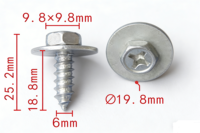 Clips métalliques automobiles fournis par l'usine chinoise, attaches métalliques pour voitures, clips automobiles et attaches en plastique 152108