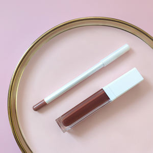 Juego de brillo de labios delineador de labios <span class=keywords><strong>2</strong></span> en 1 sin logotipo al por mayor conjunto de lápiz labial líquido mate de larga duración con logotipo personalizado conjunto de delineador de labios - Product Image 6