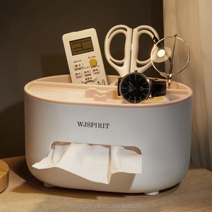 Caja organizadora <span class=keywords><strong>de</strong></span> mesa con caja <span class=keywords><strong>de</strong></span> pañuelos, soporte para teléfono, soporte para control remoto para uso en el <span class=keywords><strong>hogar</strong></span> y la Oficina logotipo personalizado - Product Image 3