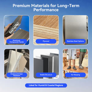 Cuisine Modulaire Personnalisable Gratuite : Armoires Grises Modernes en Acier Inoxydable avec Îlot en Pierre Frittée et Évier Intégré pour Appartement - Product Image 5