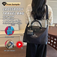 Sac de sport et de voyage bandoulière personnalisé avec logo, haute qualité, avec pochette gratuite, compartiment sec/humide, bretelles amovibles et réglables
