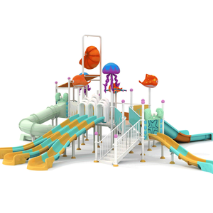 COWBOY Amusement Kids Outdoor Aqua Park Equipment Toboggan aquatique <span class=keywords><strong>intérieur</strong></span>/extérieur en fibre de verre avec mini parc aquatique pour piscine - Product Image 1