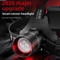 Lampe frontale LED longue portée personnalisée ultra-lumineuse pour la pêche de nuit et l'exploitation minière, autonomie ultra-longue, haute puissance, certifiée FCC IEC CE RoHS