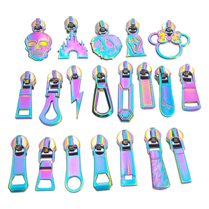 Miễn Phí Thiết Kế Tùy Chỉnh Kích Thước Khắc Kim Loại Dây Kéo Thanh Trượt Giá Thấp 5 Cầu Vồng Dây Kéo <span class=keywords><strong>Puller</strong></span> - Product Image 3