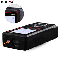 Télémètre laser industriel portable BOLNA, étanche à l'eau et à la poussière IP54, portée de 100 m, précision de 0,04 po, batterie au lithium 10 000