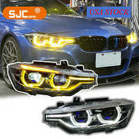 Feux avant LED SJC pour BMW Série 3 F30 F31 F35 2013-2019, ensemble de phares modifiés, mise à niveau vers des phares laser, plug and play