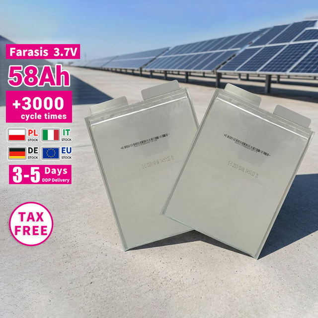 3.7V 58Ah NCM Li-Polymer Pouch Cell High Capacity Deep Cycle Rechargeable 50Ah 53Ah 60Ah 73Ah 76Ah for EV Scooter Energy Storage