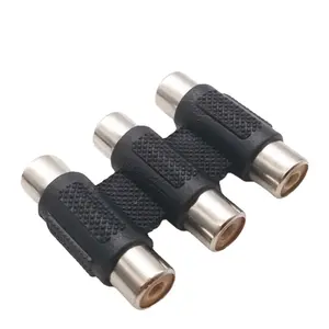 3 Cinch zu 3 Cinch-Buchse Stecker Audio-Buchse Adapter 3 PIN Cinch-Buchse zu Buchse Verlängerung buchse Adapter F zu F AV-Anschluss