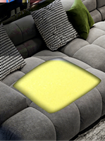 Canapé moderne italien minimaliste en tissu technique mat, design bloc de tofu, idéal pour les petits espaces et les salons