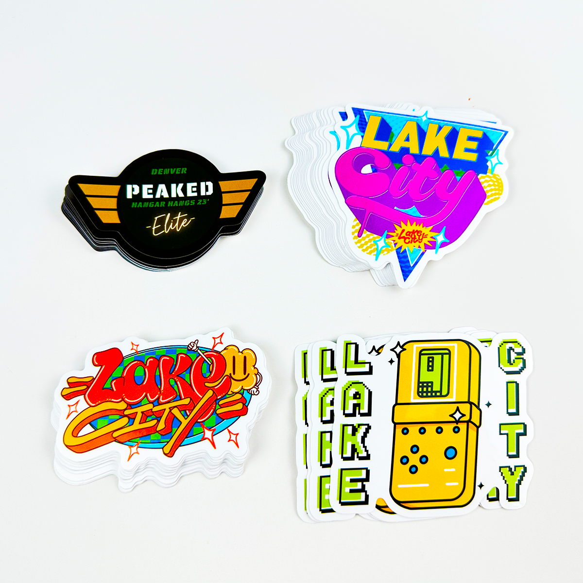 UV Printing Custom Logo Label Stickers Outdoor Waterproof Adhesive Premium Vinyl Pvc Cartoon Die Cut Sticker Customize Stickers
