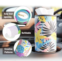 Boîte à mouchoirs pour voiture de qualité supérieure, mouchoirs doux et absorbants, motif abstrait mignon, parfaits pour la voiture, le bureau et les voyages