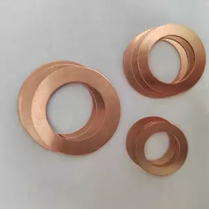 Arandela de sellado de cobre, junta plana personalizada de alta calidad