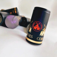 Peinture en métal mat Platine chaude Capsule thermorétractable à déchirure facile Capuchon de vin rouge Joint étanche à extrémité ouverte facile Taille et couleur personnalisables