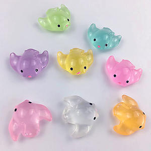 Miniature de poisson diable lumineux en résine, modèle d'animal marin, accessoires décoratifs pour micro-paysage et aquarium - Product Image 1