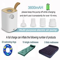 Best Factory 3200 MAh Fast Inflation Portable Electric Auto Tire Inflator Air Pump Camping LIGHT