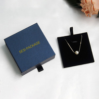 Expédition rapide en gros papier aimant collier Bracelet boîtes avec couvercle magnétique Bule Flip Top boîte à bijoux magnétique écologique